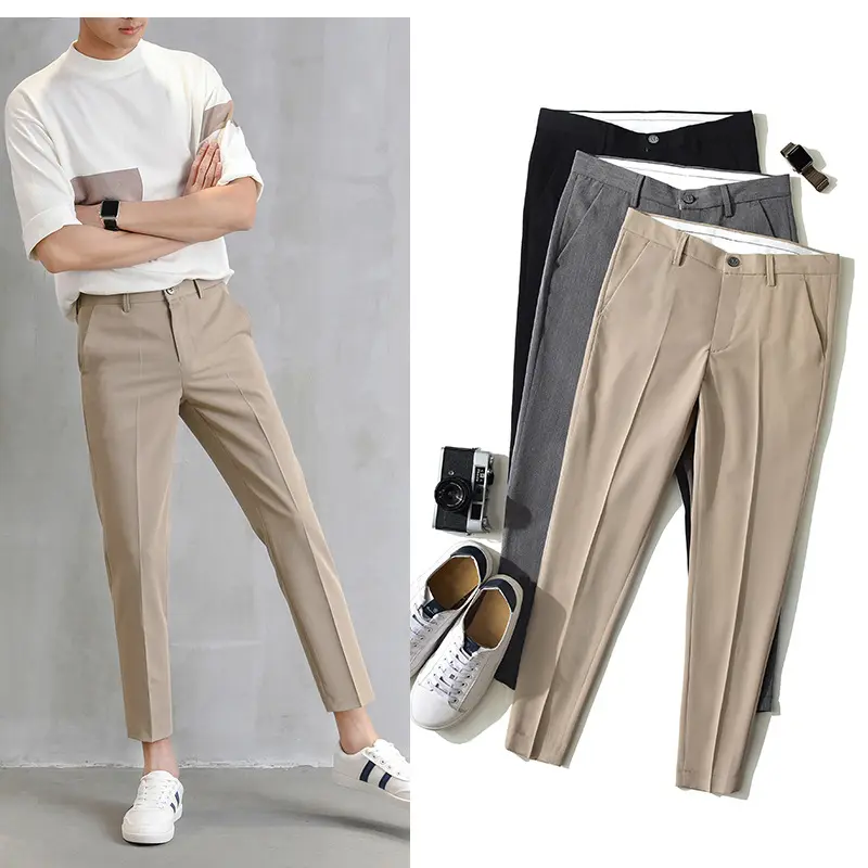 New Summer Nine-Point Men's Trousers Slim Up Small Feet Casual Korean Version Casual Pendant Men Pants