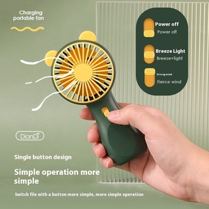 Usine directe Mini USB Rechargeable lumière LED ventilateur de refroidissement par Air Portable taille de poche pliable en plastique personnalisé chaud ménage - Product Image 2