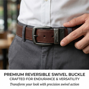 Fibbia per <span class=keywords><strong>Cintura</strong></span> Vintage Anticata <span class=keywords><strong>Nera</strong></span> Reversibile 38mm 1.5 Pollici Girevole a Perno Singolo Ricambio Hardware - Product Image 2