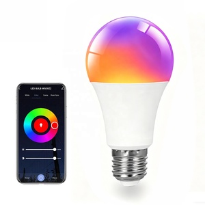 <span class=keywords><strong>Ampoule</strong></span> <span class=keywords><strong>LED</strong></span> Multicolore Tuya Smart <span class=keywords><strong>Home</strong></span> RGBCW WiFi à Changement de Couleur Compatible avec Alexa <span class=keywords><strong>Google</strong></span> <span class=keywords><strong>Home</strong></span> Assistant B22 E26 E27 9W - Product Image 2