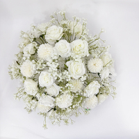 Boule de fleurs artificielles centres de table pour mariage pivoines roses grande boule de fleurs blanche pour la décoration de mariage