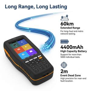 Mini OTDR intelligent 1310/1550nm 22/20dB 9-en-1 <span class=keywords><strong>avec</strong></span> VFL, OPM, OLS et test <span class=keywords><strong>RJ45</strong></span> pour ingénieur FTTH - Product Image 4
