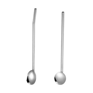 Juego de Cucharas y Pajitas Reutilizables de Acero Inoxidable 304 al por Mayor |   Agitador de Bebidas con Mango Largo, Varilla para Mezclar Cócteles para Bar - Product Image 5