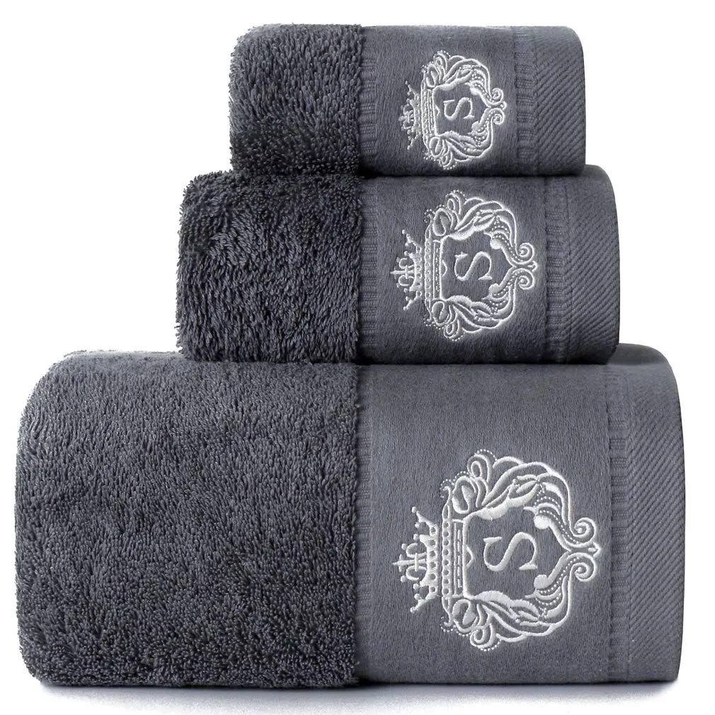 Set di asciugamani da bagno in cotone 100% Super assorbente di alta qualità per Hotel di lusso