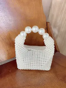 Womens Evening Clutch Bag Ladies Banquet Pearl Bag Fashion Purse Handbag For Wedding Party Bridal Handmade Beaded Clutch Purse