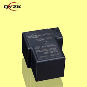 電磁リレー220vボルトSPST-NO定格負荷30AMP250VAC 30A30VDC4ピン2.0V T90PCBボードマウント電源の代替品
