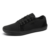 Chaussures pieds nus pour hommes, baskets décontractées, chaussures de sport respirantes en maille, à talon bas, à lacets, antidérapantes, à bout large pour hommes