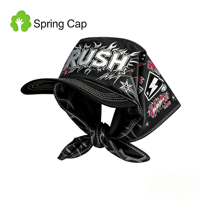 Casquette de baseball personnalisée pour festival de musique, avec motif de sublimation, protection solaire, style bandana, pour rappeur, vente en gros