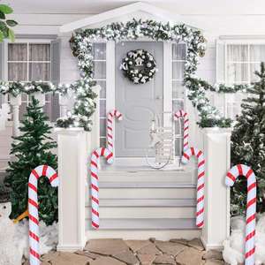 Christmas Inflation Walking Sticks Stripe Pattern 90cm Xmas <b>Party</b> <b>Supplies</b> Crutches for <b>Festival</b> Inflatable Toys - Product Image 5