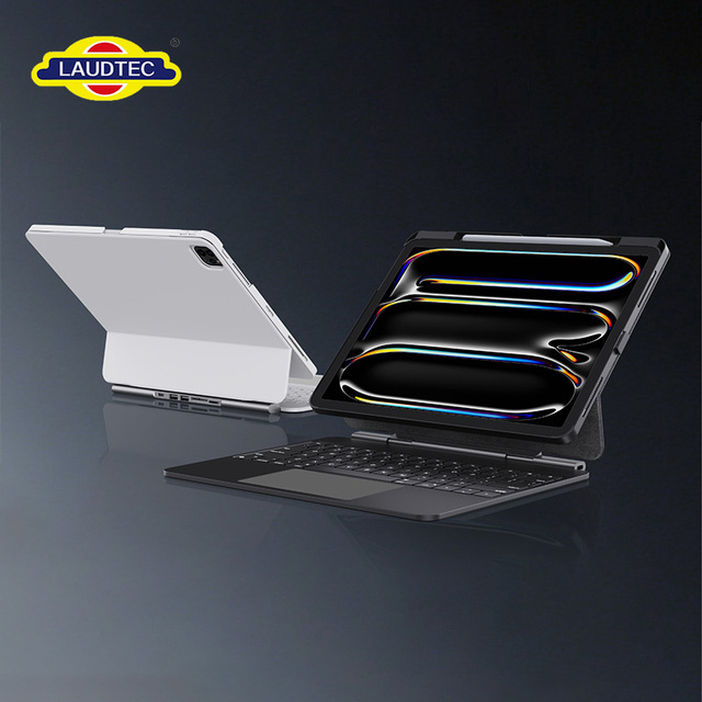 Laudtec Magnetic Detachable Backlit Keyboard Case with 4-in-1 Hub for iPad Pro 13 & iPad Air 13 Smart Connector Plug & Go Cover
