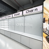 Meubles de salon de manucure, présentoir à vernis à ongles blanc, étagère à vernis à ongles, armoire de présentation avec LED