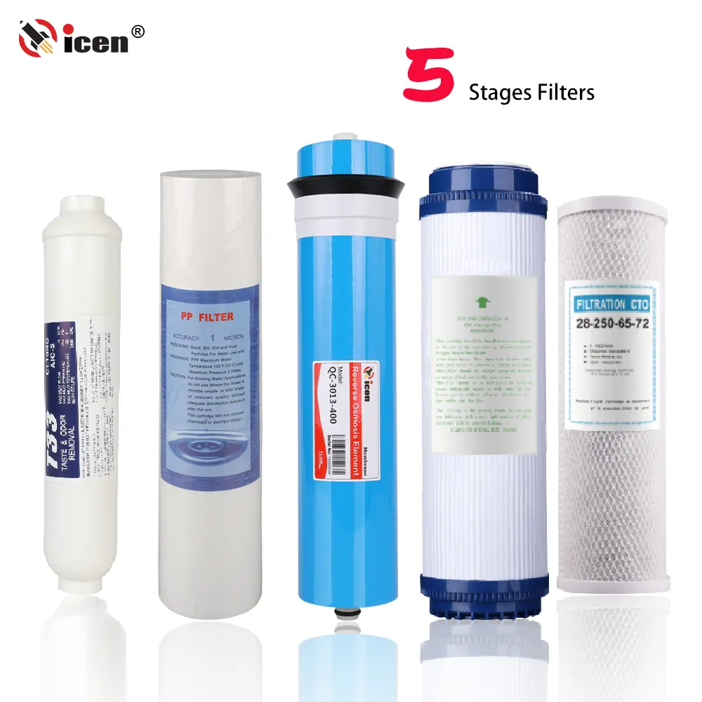 Qicen 5 этапов 400GPD фильтр для воды Ro система обратного осмоса с мембраной Qicen RO