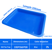 Bandeja Plana de Plástico PP de Grado Alimenticio, No Tóxica e Inodora, Rectangular, de Baja Altura, para Almacenamiento y Clasificación en Almacenes