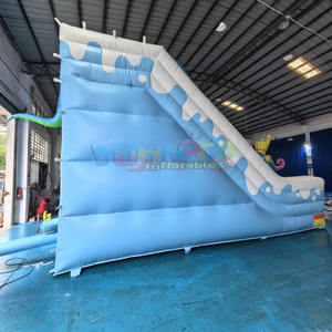 Tobogán Acuático Inflable Azul con Forma de Lagarto, Castillo Hinchable Comercial de PVC para Niños, Juegos para Piscina - Product Image 3
