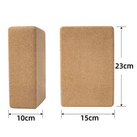 Blocs de yoga en liège haute densité 23*15*10cm, silhouette standard pour le sport et la danse, briques antidérapantes minimalistes, blocs pour les jambes des débutants