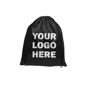 Sac à cordon en satin avec logo personnalisé pour extensions de cheveux, bijoux, emballage cadeau de luxe, pochette, petit et grand sachet en soie - Product Image 1