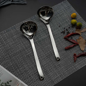 304 Stainless Steel Soup Ladle And Strainer Set Thickened Kitchen Hot <b>Pot</b> Ladle Household Porridge Spoon Durable - Product Image 3