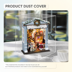 DIY Miniaturhaus Festliche Zusammenkunft Metall Plastik Holz LED-Licht Weihnachts-Raumbox 3D-Puzzle Heimdekoration Bastelgeschenk - Product Image 4