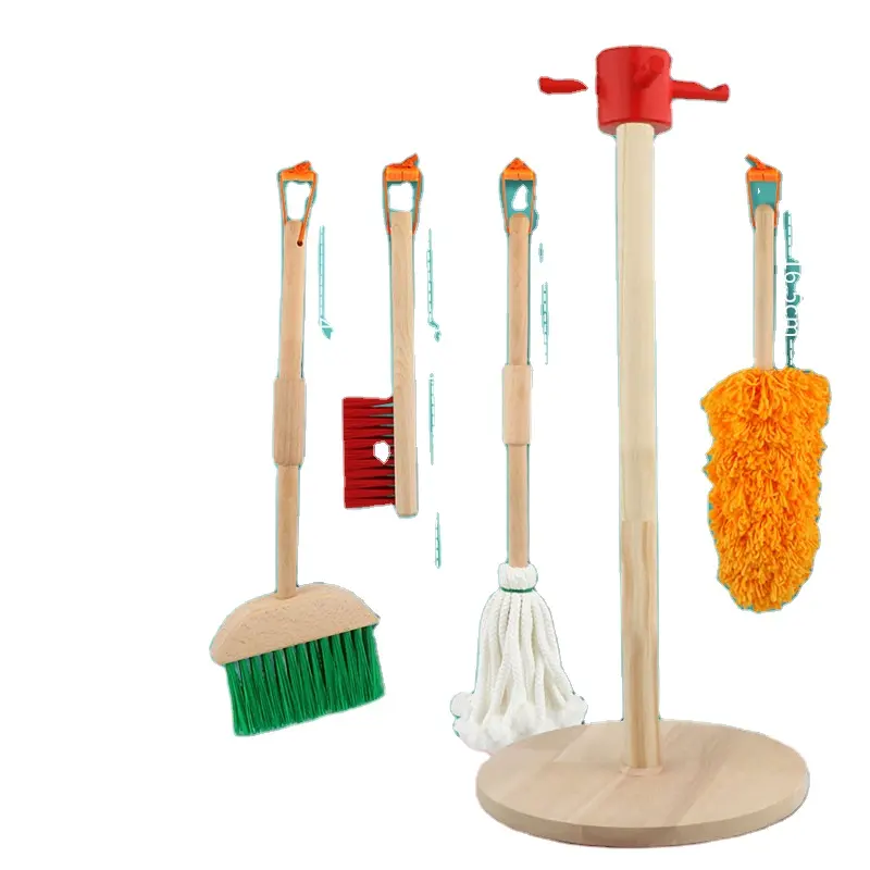 Conjunto de brinquedos de cozinha, conjunto de brinquedos de cozinha para meninos e meninas, limpeza de alta qualidade, de madeira sólida