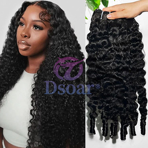 Extensions de cheveux humains vierges brésiliens bouclés, 18-22 pouces, double trame machine, pose rapide, ondulations 3C4A, boucles spirales, toutes couleurs - Product Image 5