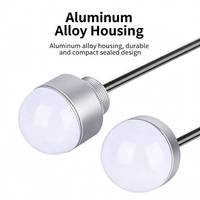 Mini lampe de signalisation LED intégrée tricolore en demi-hémisphère, étanche, pour machine-outil, indicateur d'avertissement, DC12V 24V