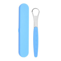 Ensemble gratte-langue et brosse en acier inoxydable pour l'hygiène buccale des adultes et l'assainissement de l'haleine