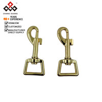 Mousqueton pivotant réglable en alliage de zinc plaqué or, robuste et sûr, pour laisse de chien, accessoires pour animaux de compagnie 66,8x16,8mm