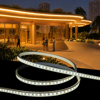 Bande lumineuse LED flexible en silicone découpable sur mesure LFB1004-1, étanche IP66, pour extérieur, courbes, plafonds et bâtiments