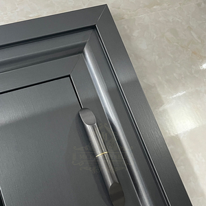 Maßgefertigte Moderne Stahl-Sicherheitstür Außen-Eingangstür für Haus mit Gehärtetem Glaspanel - Product Image 4
