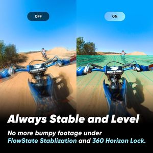 Caméra d'action Insta360 X3 avec vidéo 360° Active HDR 5,7K, caméra à objectif unique 4K, étanche, stabilisation FlowState, écran tactile - Product Image 4