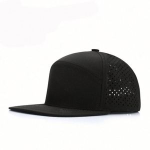 Casquette de baseball de sport d'extérieur de haute qualité, imperméable, avec trous découpés au laser, casquette snapback à 7 panneaux - Product Image 4