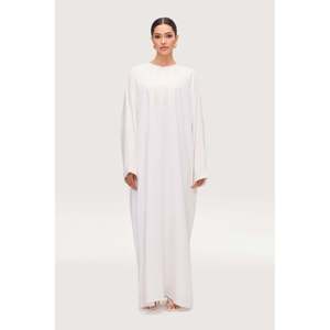 <span class=keywords><strong>Lina</strong></span> abito Abaya impreziosito bianco - Product Image 1