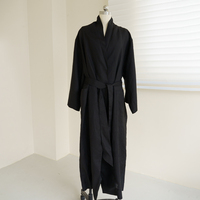 Robe de nuit en lin de luxe pour femmes, confortable et respirante, peignoir personnalisé à manches longues pour la détente nocturne des femmes