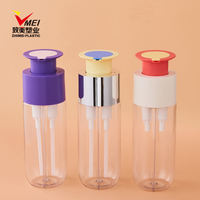 Bouteille en plastique PET à deux compartiments de 500 ml avec couvercle à vis, impression personnalisée pour le stockage de shampoing et de gel douche