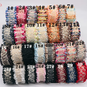 Potongan renda Rayon katun lebar 3cm untuk anak perempuan, tas garmen multiwarna gaya saluran Korea pita aksesori tenun tepi berjumbai - Product Image 2