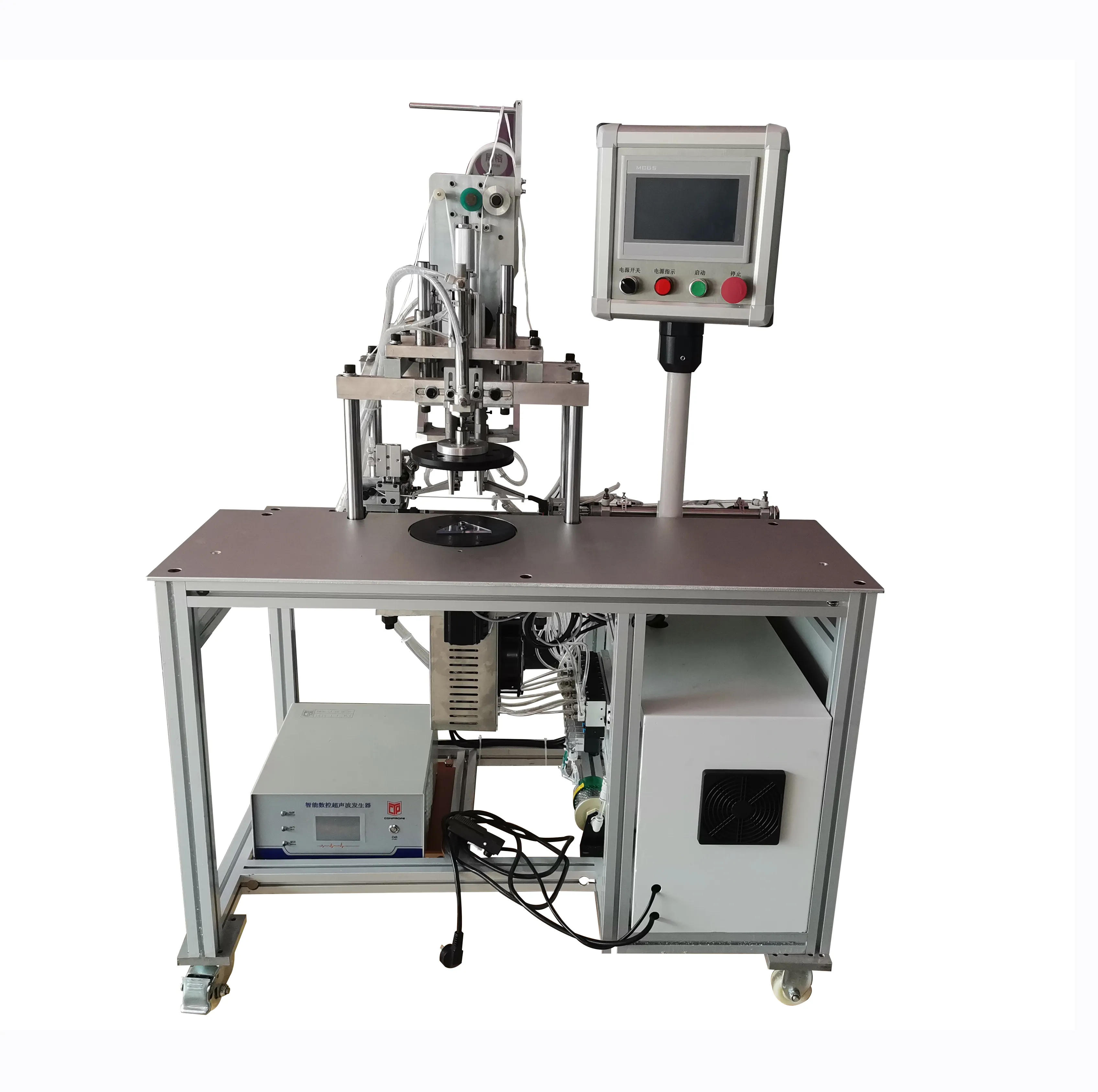 Automatic Ultrasonic N95 Mask Inner Ear Loop Spot Welding Machine Flat Face Mask Ear Loop Welding Machine