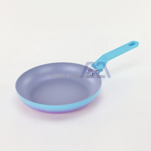 Juego de utensilios de Cocina de Inducción AXA <span class=keywords><strong>Kitchen</strong></span> <span class=keywords><strong>Academy</strong></span>-Juego de sartenes de cocina martillado azul de 3 piezas, juego de ollas y sartenes antiadherentes de granito - Product Image 5