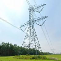 Tour en treillis autoportante en acier galvanisé à chaud haute résistance, pylon électrique à quatre pieds en acier cornière pour l'énergie