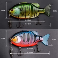 Leurre de pêche multi-articulé imprimé en 3D, 140 mm, 75 g, 2 segments, leurre coulant, leurre nageur, leurre artificiel