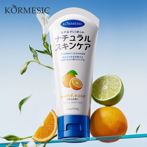KORMESIC Certificado por Bpom, Limpiador Facial con Vitamina C de 60g, Crema Limpiadora Facial Iluminadora y Blanqueadora para Todo Tipo de Piel, Fragancia Cítrica - Product Image 1
