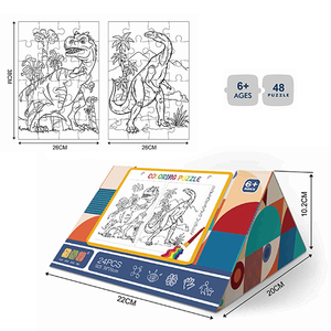 Carta su misura <span class=keywords><strong>Puzzle</strong></span> disegno giocattolo per bambini carta da colorare <span class=keywords><strong>Puzzle</strong></span> disegno giocattoli 2 in 1 <span class=keywords><strong>Puzzle</strong></span> e Kit da colorare - Product Image 2