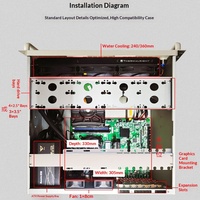Server Kontrol Industri Chassis 4U Baru Pendingin Air 360 Slot Motherboard EATX Slot Catu Daya ATX USB3.0 Sakelar Logam Tidak Ada