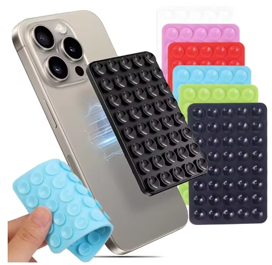 High Quality Thickened 40Cup Double Side Suction Cup Phone Holder Flexible Silicone Waterproof Dustproof Desk Mount Mobile Phone