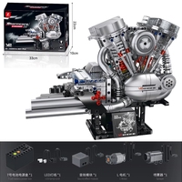 XINZHUAN XZ0014 2026 Nouveau Kit de Modélisme MOC Classique V2 Moteur à Tête Plate Jouets à Assembler Collection Cadeau pour Enfants Ensembles de Blocs de Construction