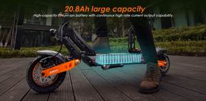 EU Warehouse 10 Inch Off-road Fold E <strong>Scooter</strong> 48V 20.8Ah 1000W 55km/h Max Speed Kukirin G2 Max <strong>Electric</strong> <strong>Scooter</strong> With Seat - Product Image 4