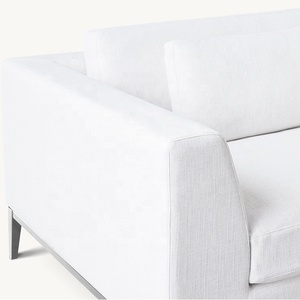 Sala de estar sofás pavo tela blanca <span class=keywords><strong>Soriana</strong></span> sofá pierna de acero inoxidable sofá de diseño simple interior - Product Image 5