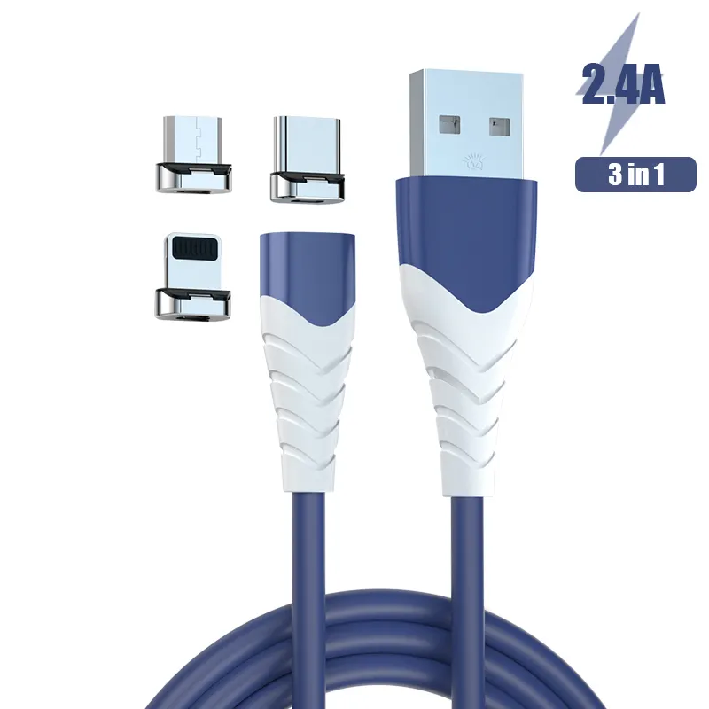 Акция 2023, магнитные зарядные кабели 2A USB Type C, шнур для быстрой зарядки с сильным всасыванием для iPhone, Samsung, Xiaomi, Huawei