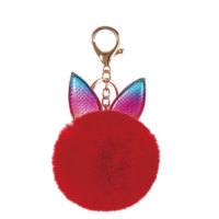 En gros Offre Spéciale Produit Sac Accessoires En Cristal Mignon Bouffée Pom Pom Porte-clés Personnalisé Porte-clés Moelleux