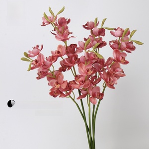 Ensemble de fleurs artificielles en soie rose LO-846 pour la <span class=keywords><strong>d</strong></span>écoration de mariage par les fleuristes, fleurs artificielles haut de gamme, approvisionnement en gros, options personnalisées - Product Image 2