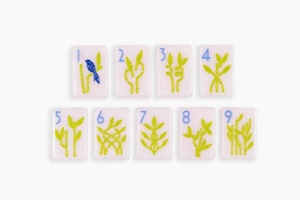 Halo Botanical Paris Pink Ensemble de <span class=keywords><strong>Mahjong</strong></span> Américain de Luxe en Acrylique à Couche Unique avec Supports, pour Soirées de Jeu en Famille, Achat en Gros, Logo Personnalisé - Product Image 4